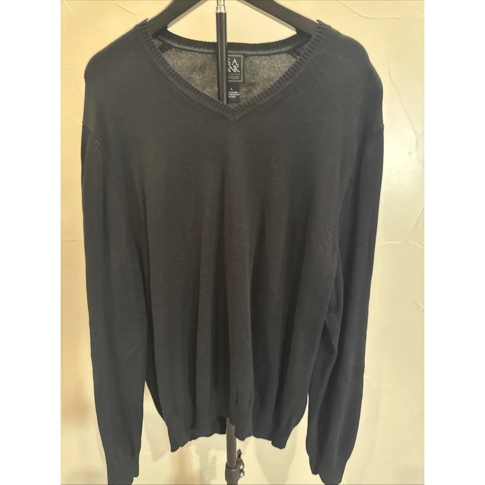 Joseph A Banks Men's Size Large V‎ Neck Traveler  Pima Cotton Sweater